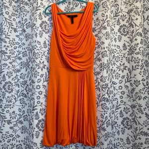 Orange Draped Dress